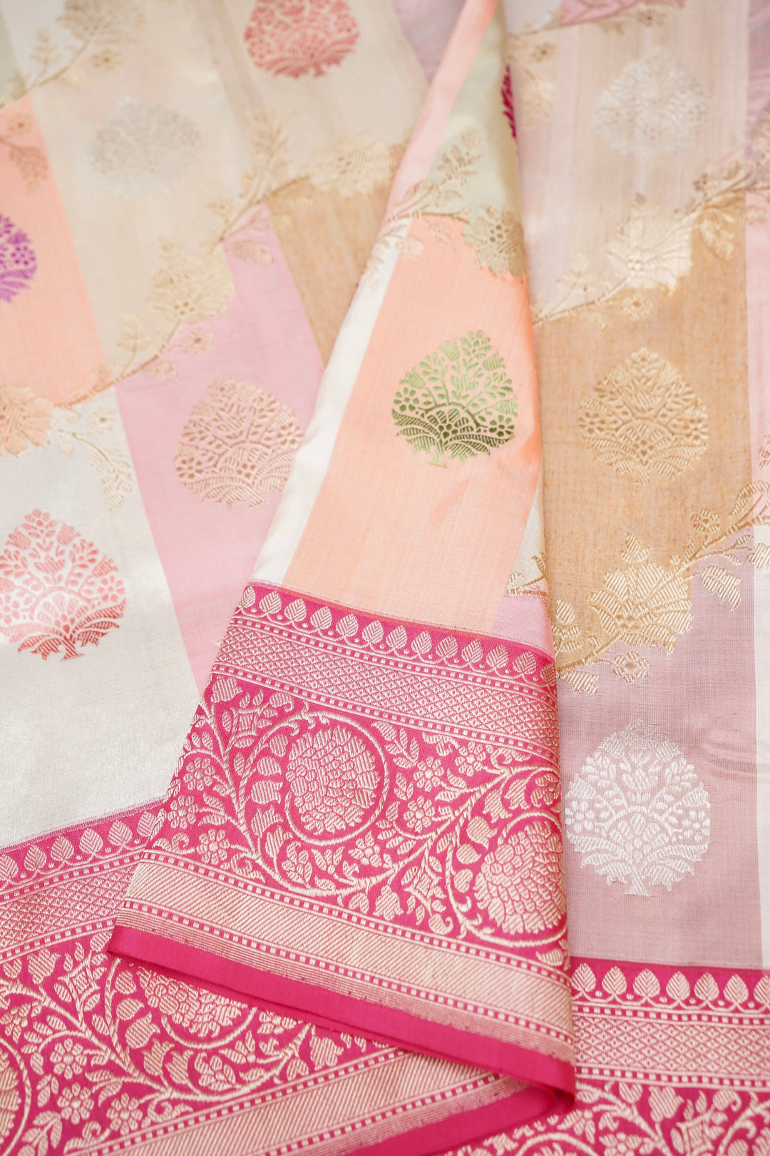 Handwoven Banarasi Kadwa Pure Katan Silk Rangkaat Saree