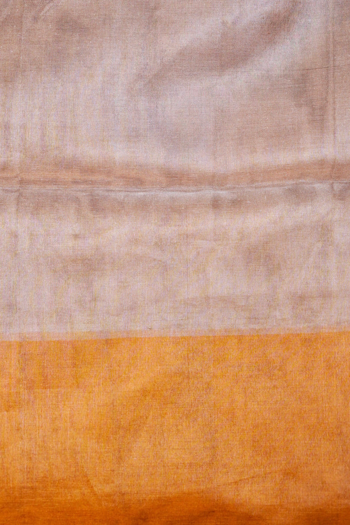 Handwoven Banarasi Golden and Silver Tissue Silk Fabric