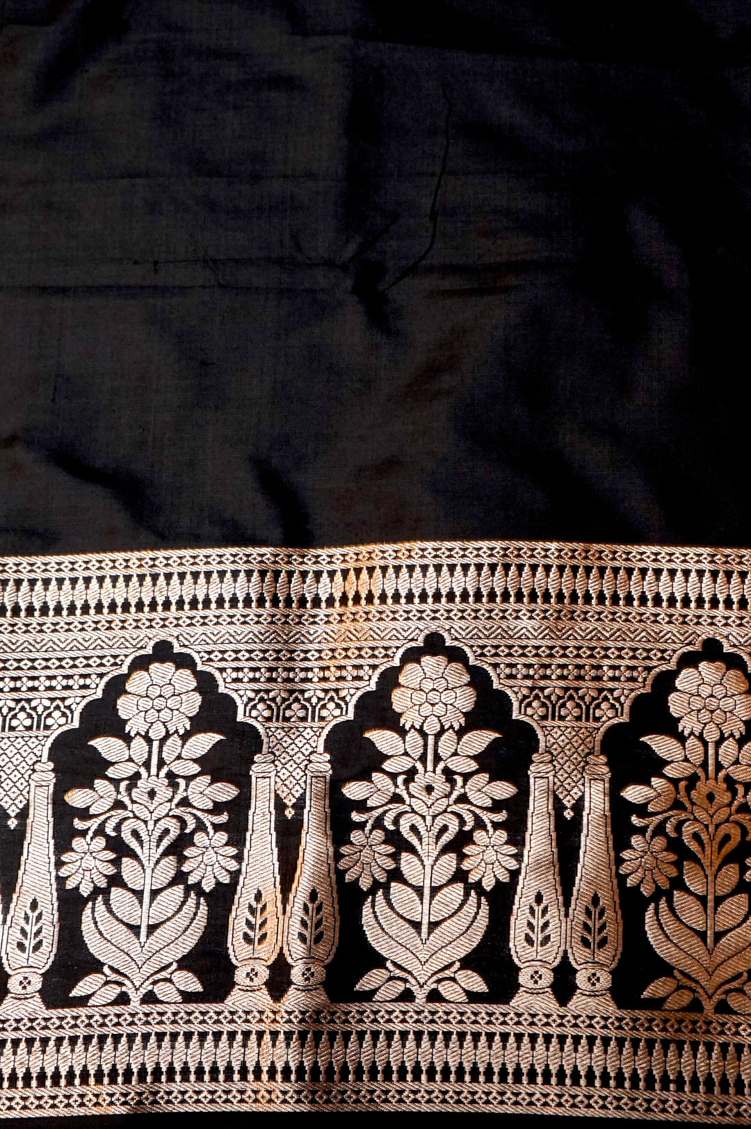 Pure Katan Silk Co-Ord Set Fabric – Royal Peacock &amp; Floral Jaal Weave | Gold Zari &amp; Meenakari Thread Work
