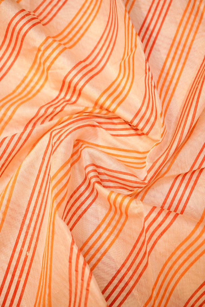 Rose Gold Pure Chanderi Tissue Silk Suit with Handcrafted Elegance