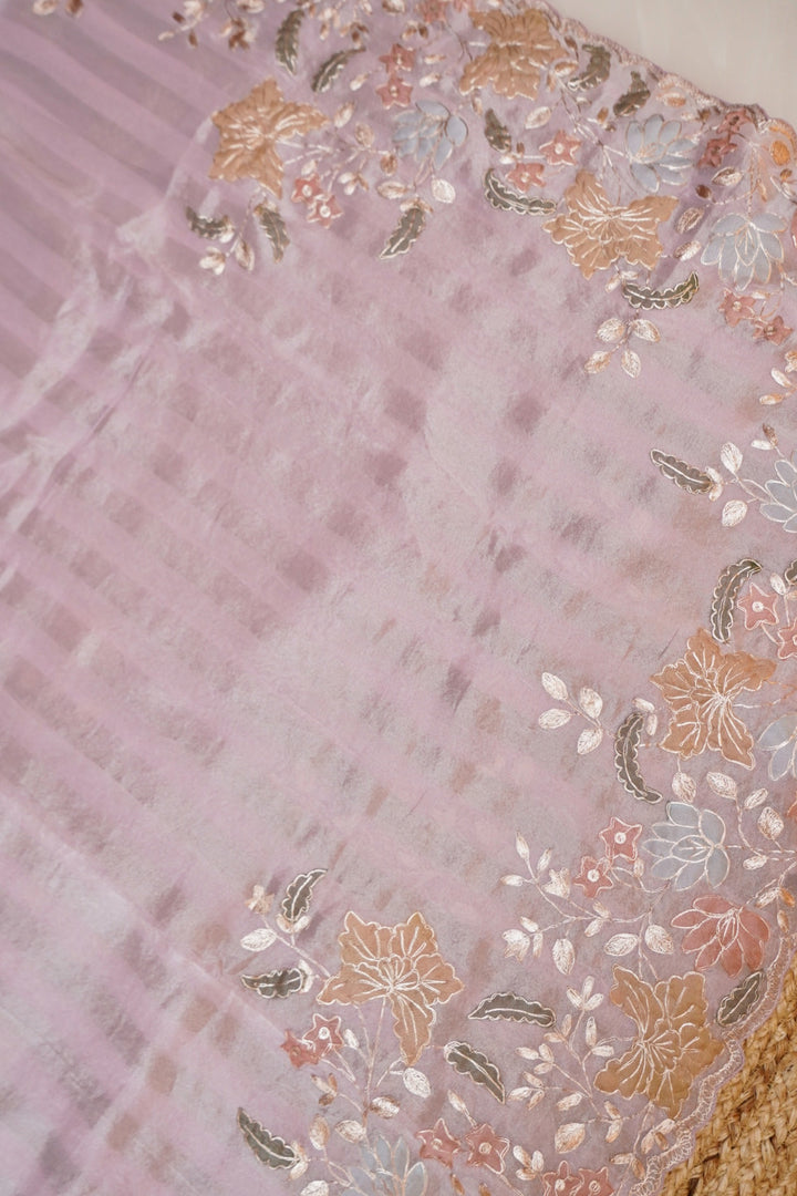Pure Soft Tissue Saree with Pitta Zari &amp; Placement Hand Painting
