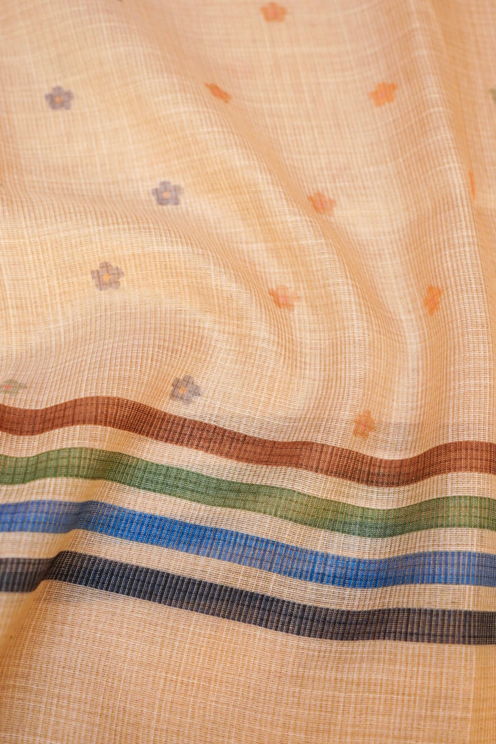 Pastel Yellow Chanderi Tissue Silk Suit Set with French Knot Embroidery Work