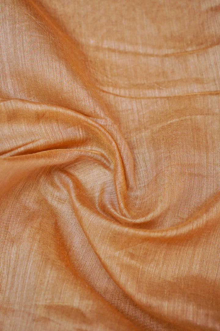 Light Brown Pure Chanderi Silk Fabric