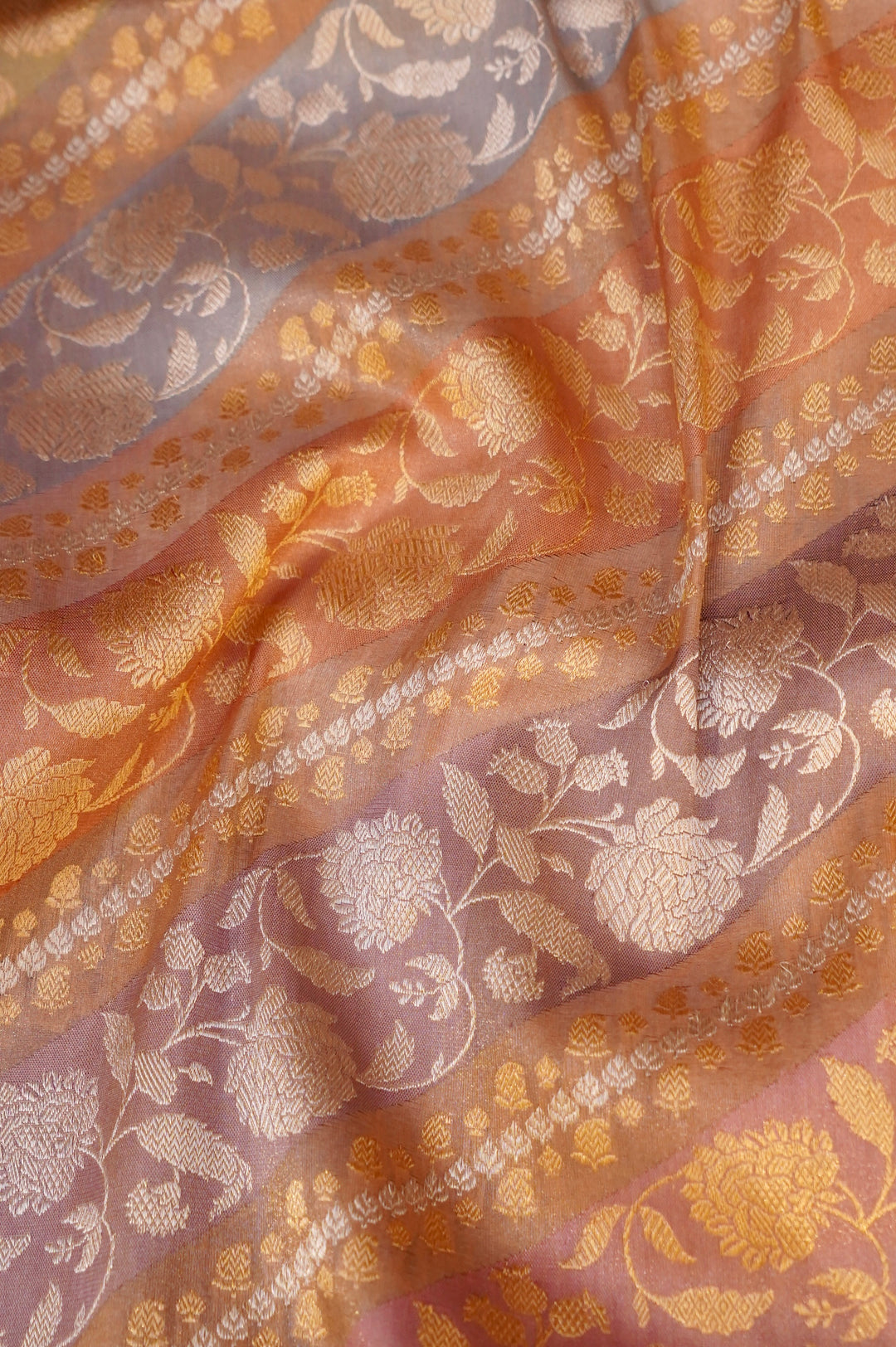 Svarnima of Handwoven Banarasi Rangkat Pure Tissue Katan Silk Saree