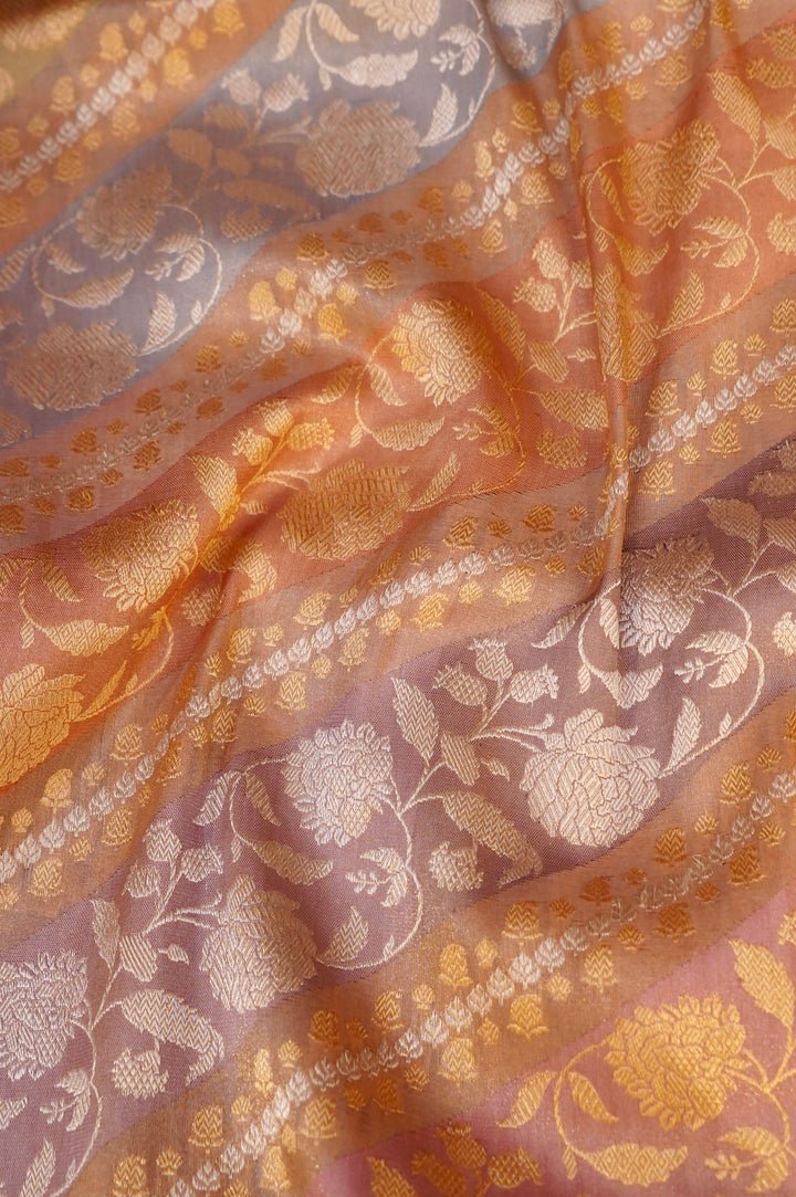 Svarnima of Handwoven Banarasi Rangkat Pure Tissue Katan Silk Saree