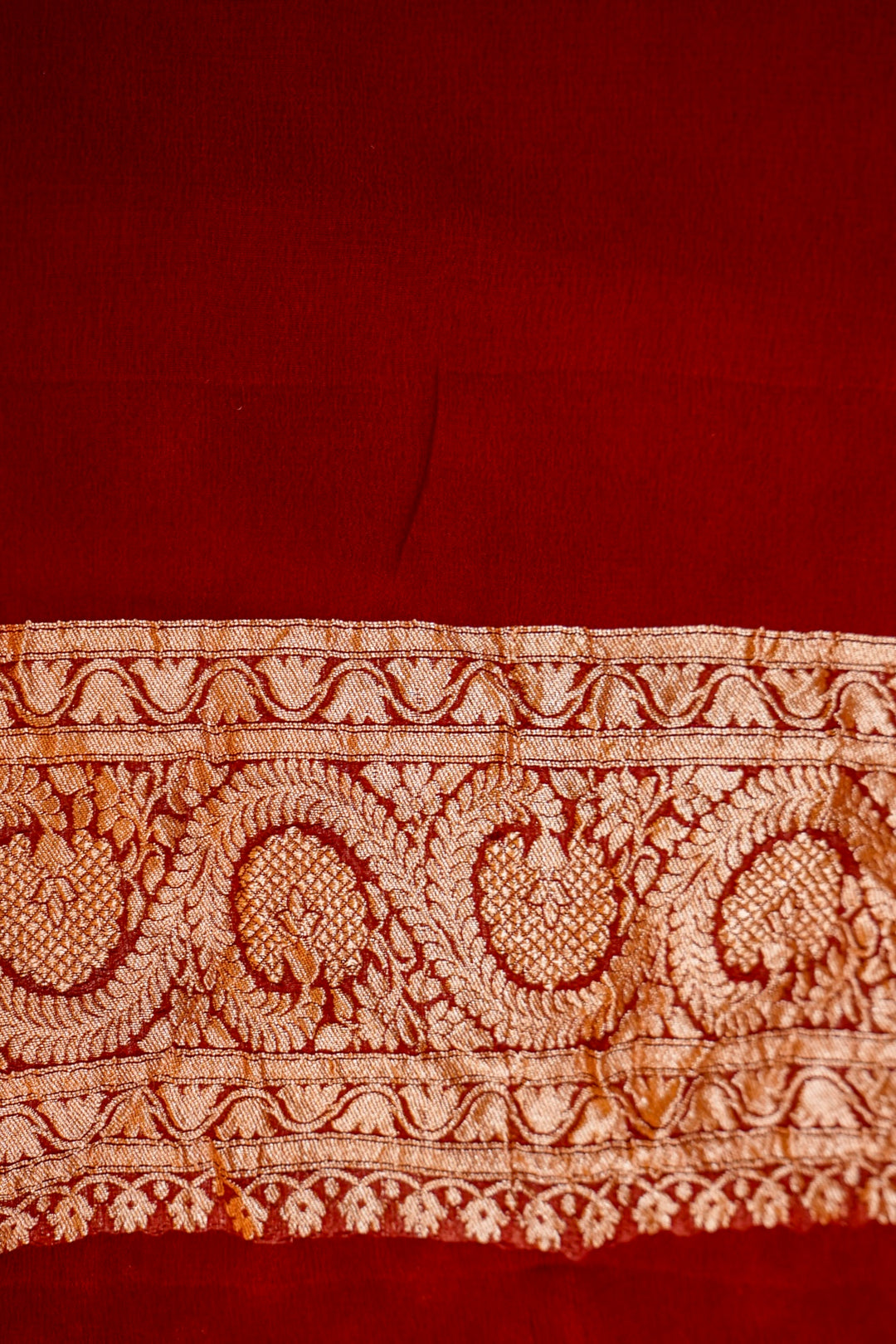 Maroon Bootidar Grace Khaddi Georgette Saree View 8