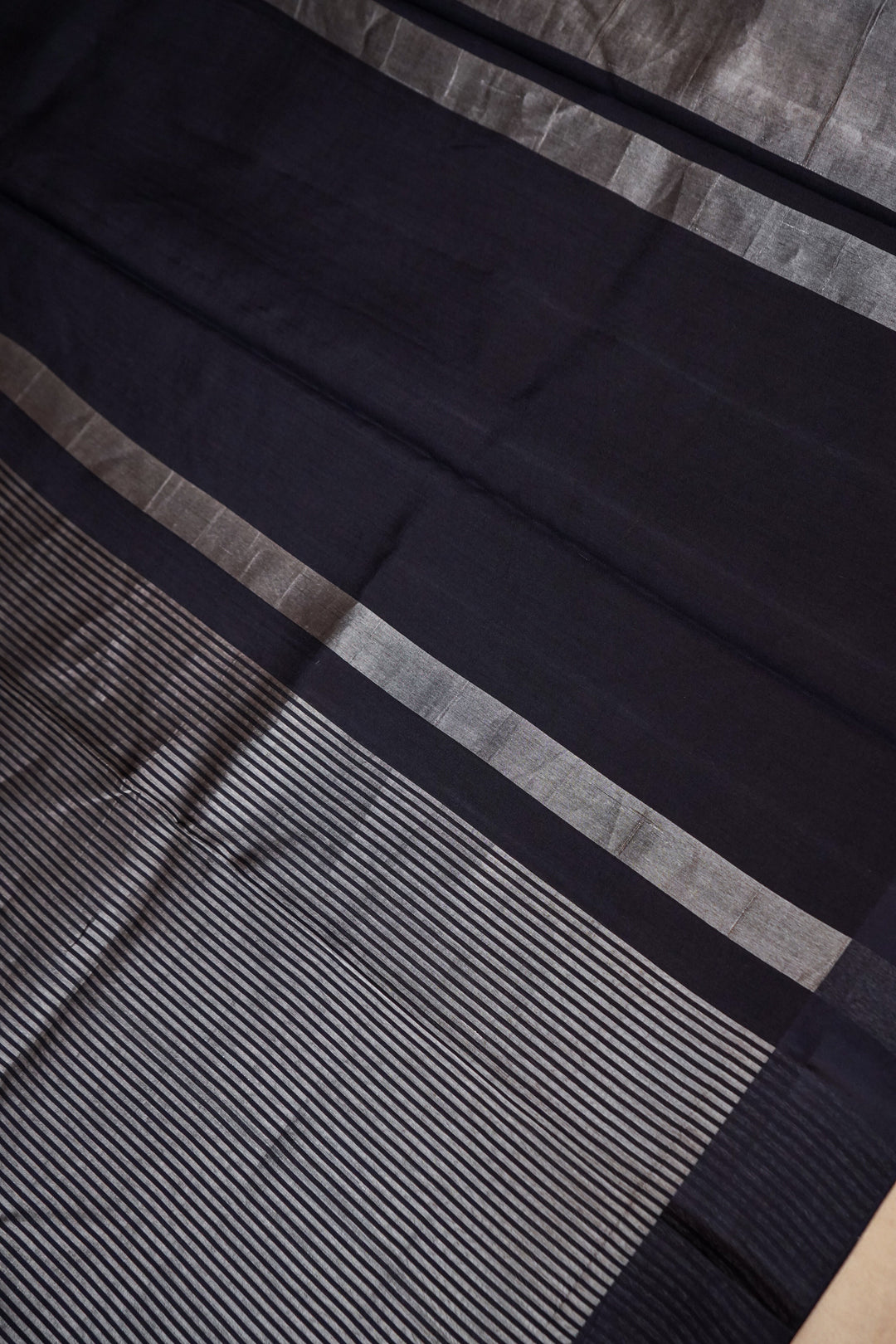 Cocktail Stripes Contemporary Banarasi Tissue Silk Saree View 2