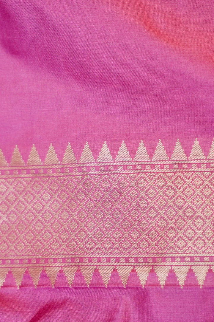 Pastel Pink Banarasi Pure Katan Silk Saree with Meenakari Jaal, Bird & Animal Motifs