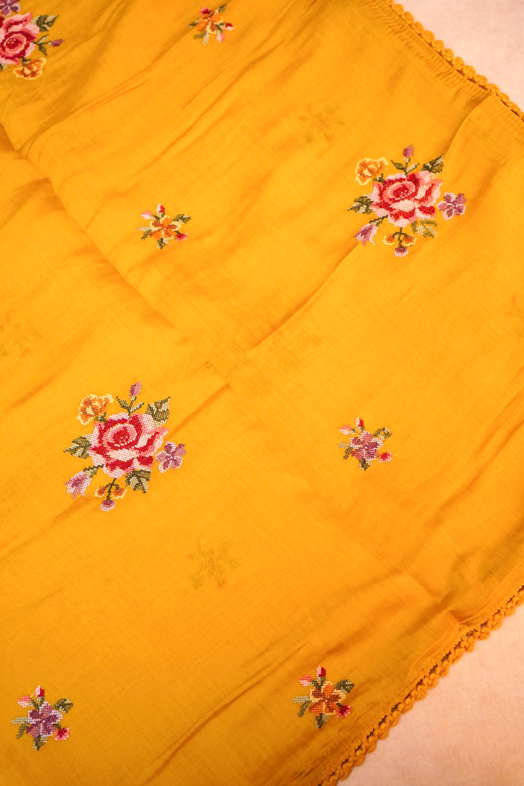 Yellow Banarasi Chanderi Silk Suit Set Perfect for Haldi Ceremony