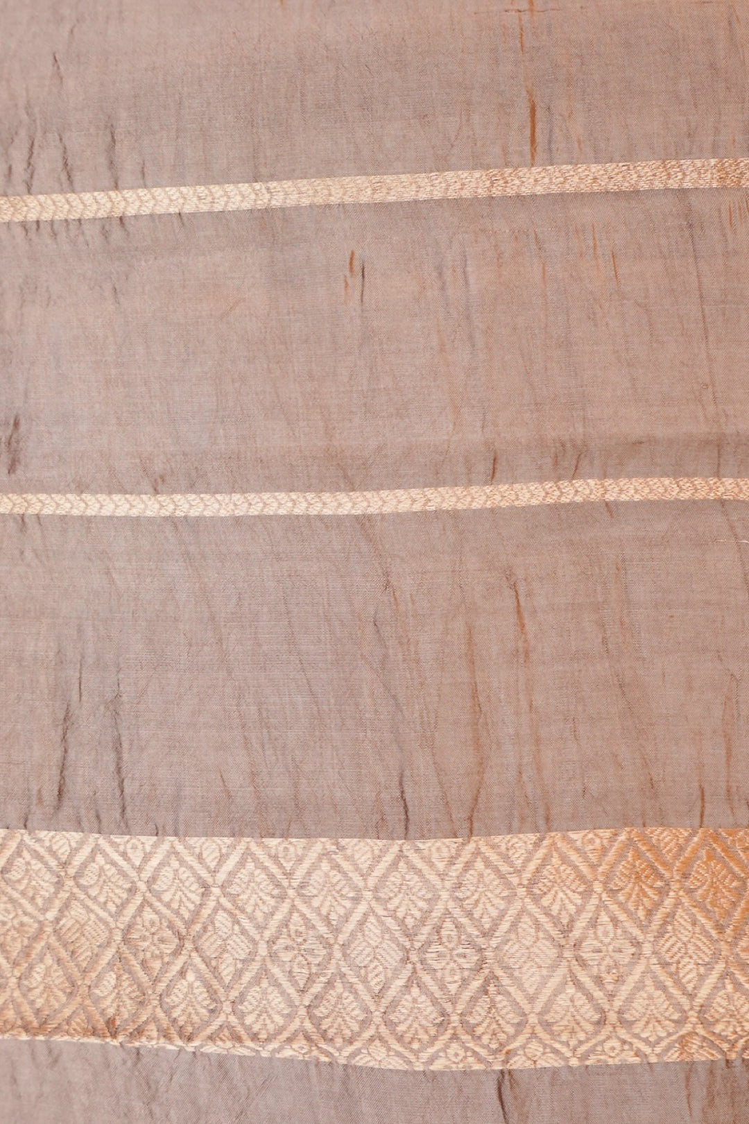Pastel Brown Handwoven Banarasi Pure Katan Silk Gola Boota Saree