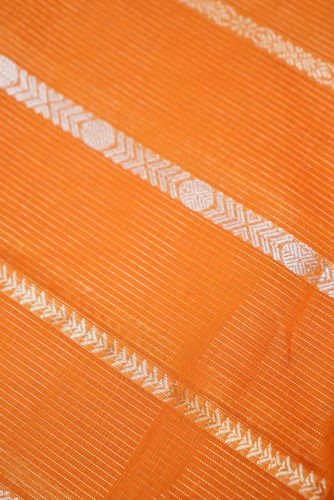 Orange Pure Banarasi Chanderi Silk Haldi Suit with Zardozi Embroidery