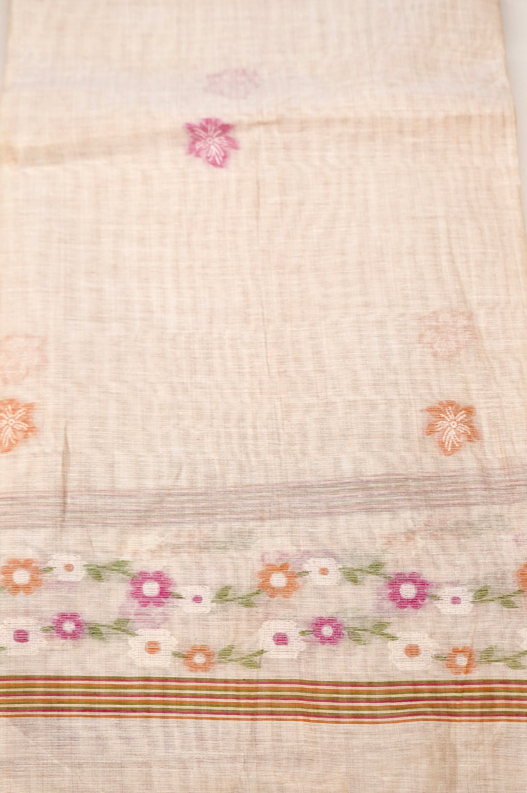 Royal Cream Meenakari Traditional Cotton Silk Suit Set