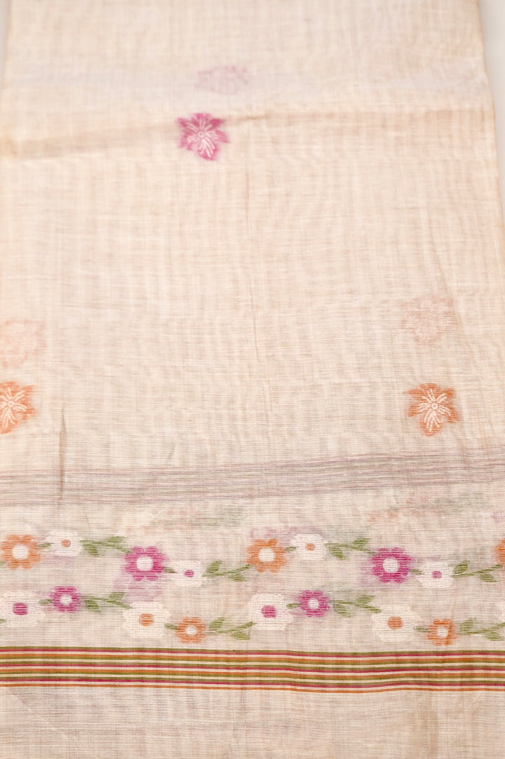 Royal Cream Meenakari Traditional Cotton Silk Suit Set