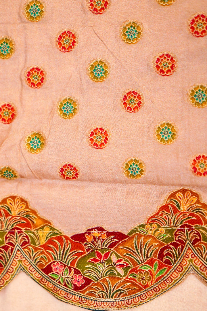 Whispers of Sage Off White Crepe Silk Saree Inspired by Nature’s Serenity