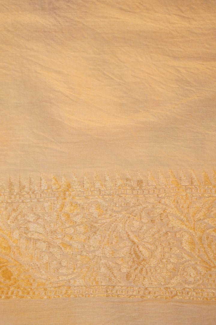 Hansika – Off White Pure Tussar Georgette Birds Motif Saree