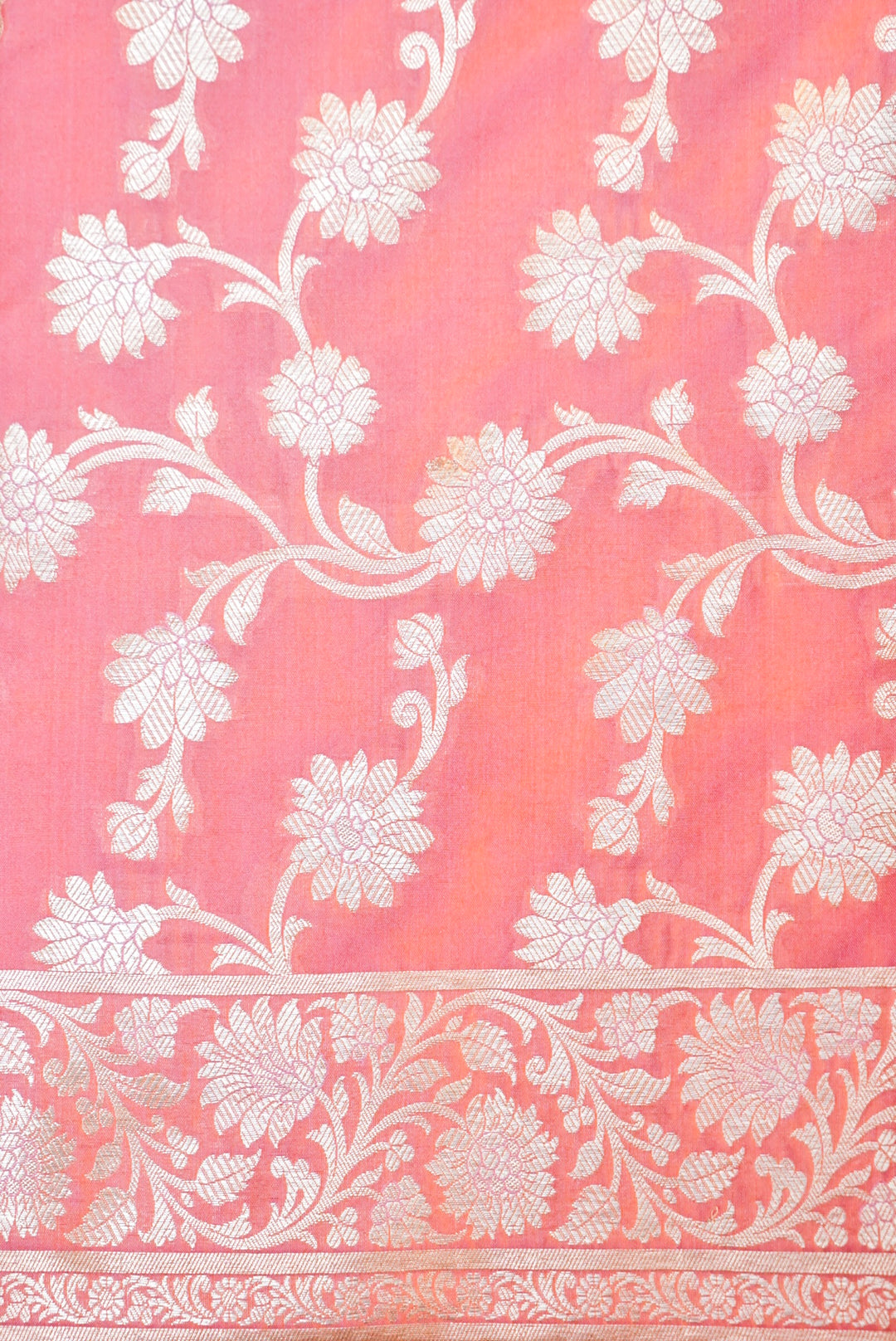 Baby Pink Banarasi Silk Jaal Suit with Banarasi Booti Dupatta