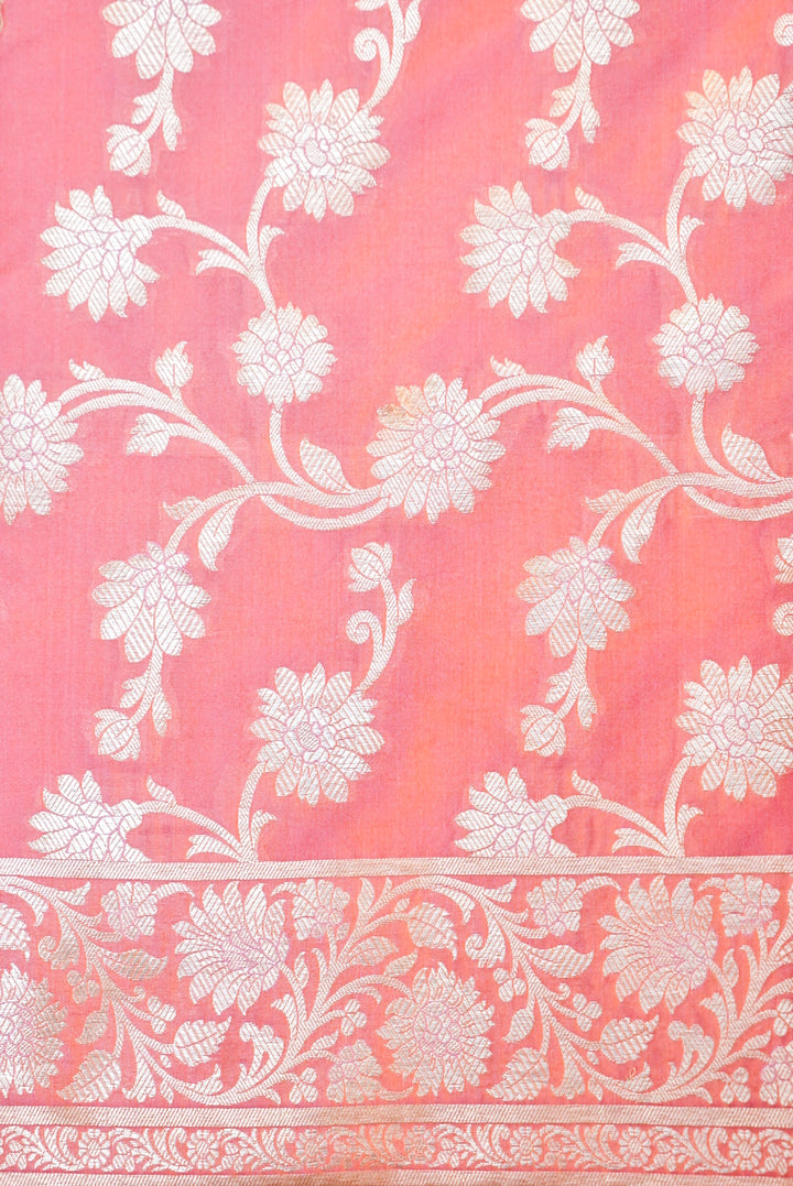 Baby Pink Banarasi Silk Jaal Suit with Banarasi Booti Dupatta