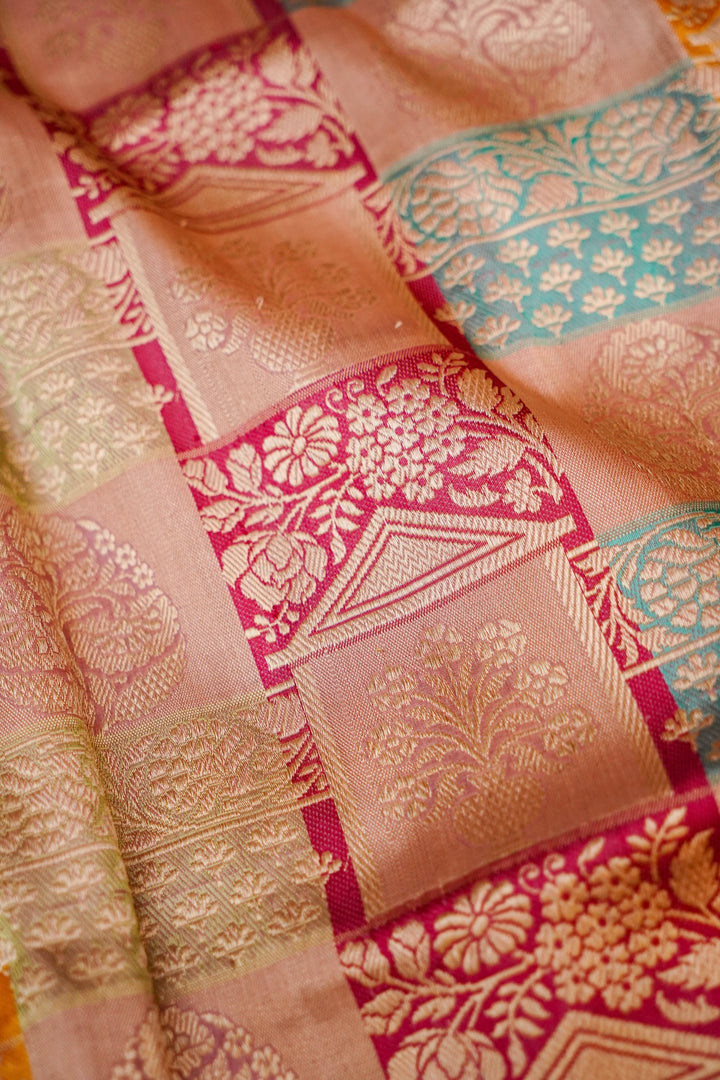 Handwoven Rangkat Banarasi Pure Katan Silk Saree in Onion Pink Hue