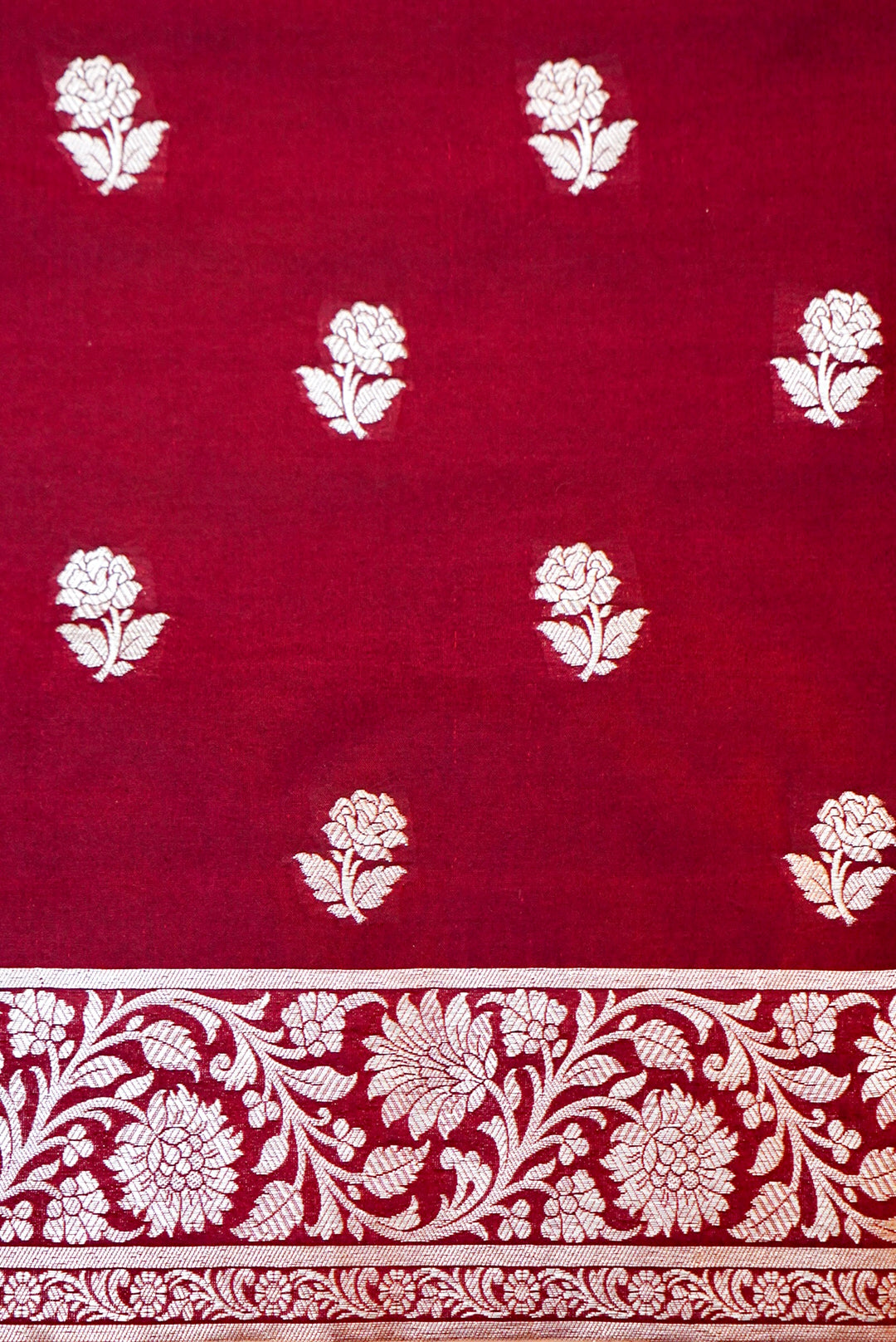 Maroon Bridal Banarasi Silk Suit with Banarasi Booti Dupatta