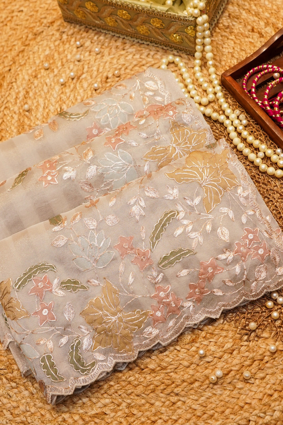 Pastel Pista Green Pure Soft Tissue Saree Delicate Festive Charm