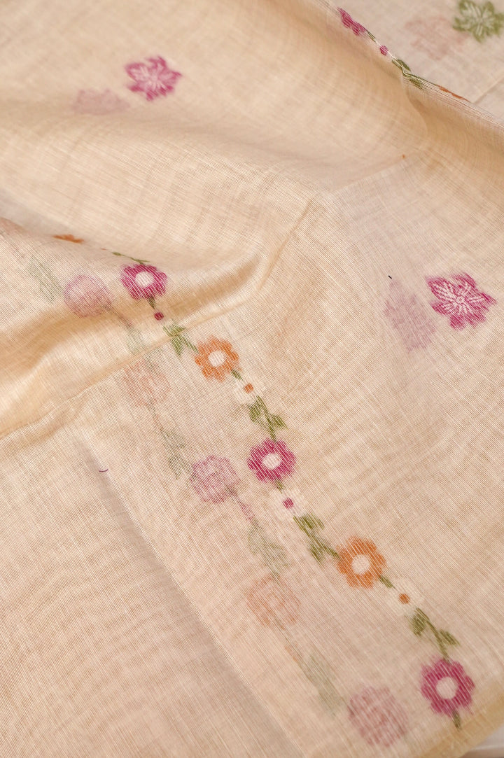 Royal Cream Meenakari Traditional Cotton Silk Suit Set