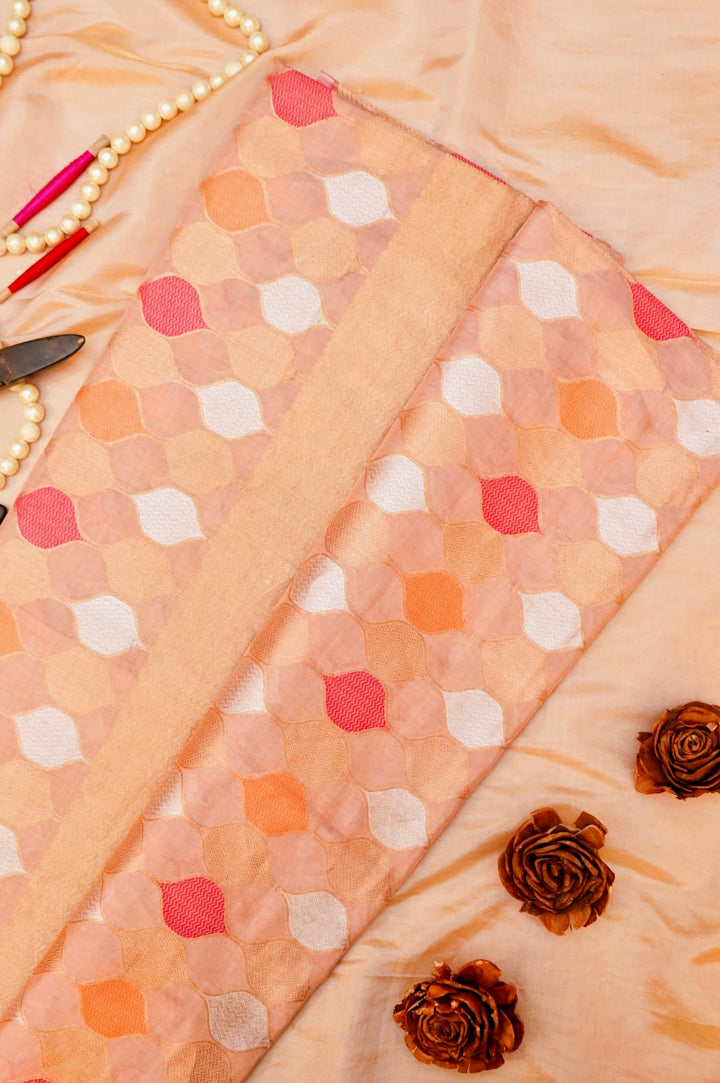 Baby Pink Handloom Banarasi Pure Katan Tissue Silk Meenakari Saree