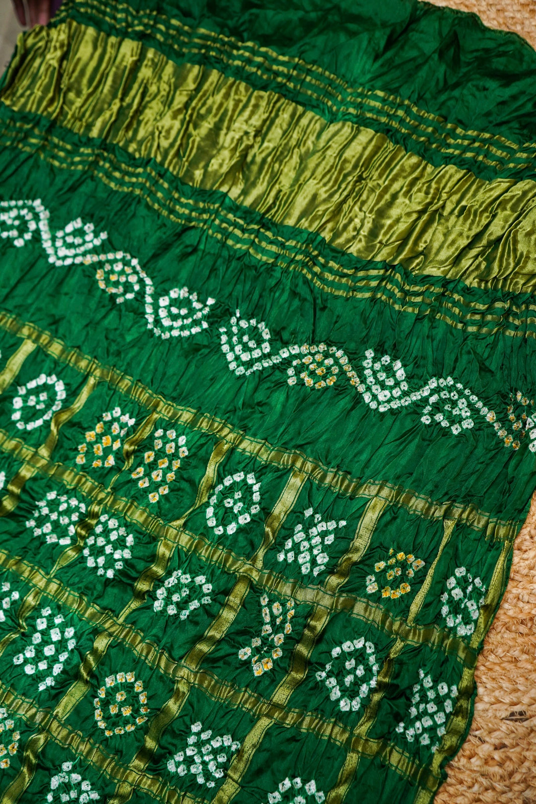 Emerald Grace Pure Modal Silk Gajji Dupatta View 2