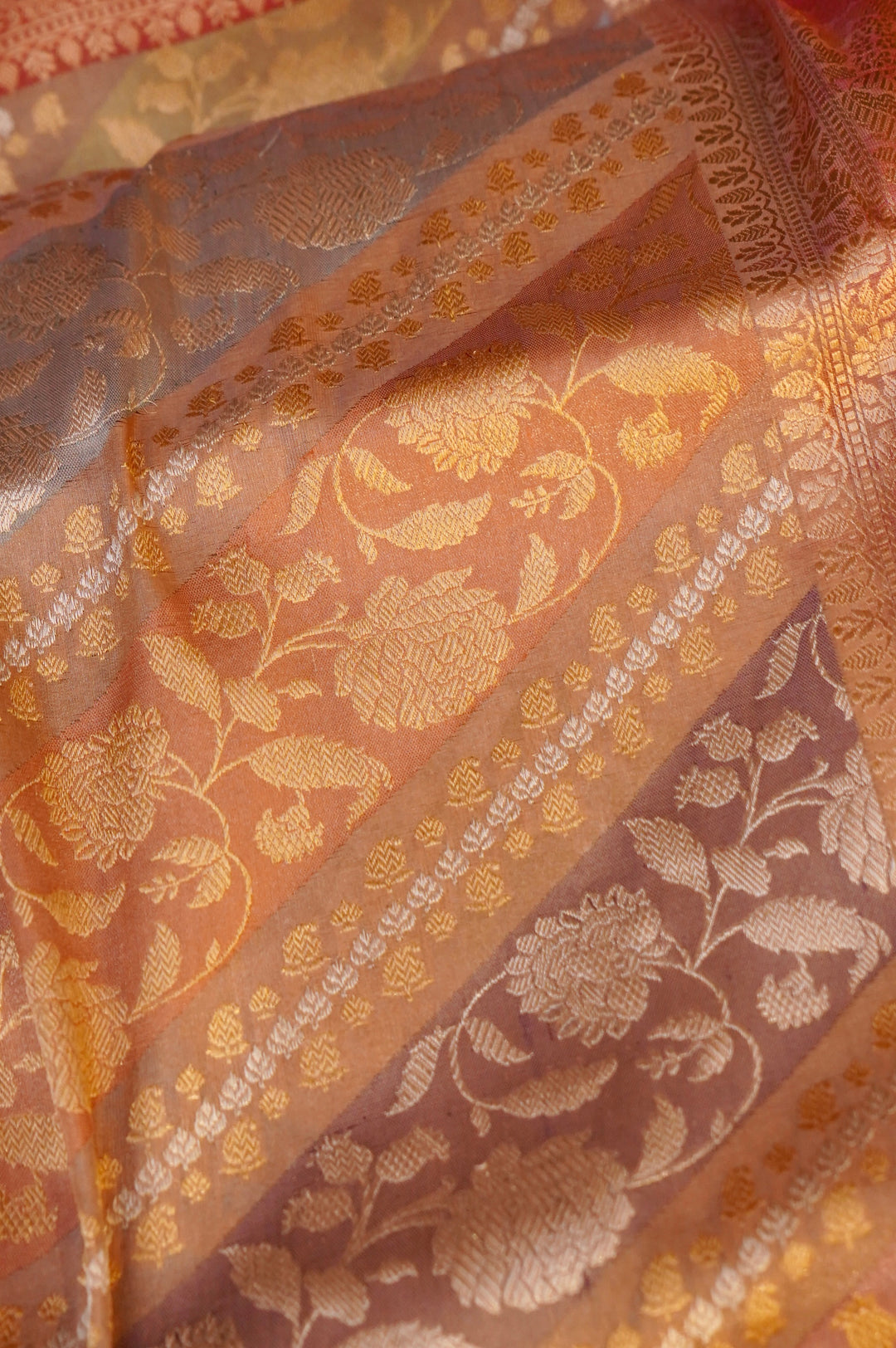 Svarnima of Handwoven Banarasi Rangkat Pure Tissue Katan Silk Saree