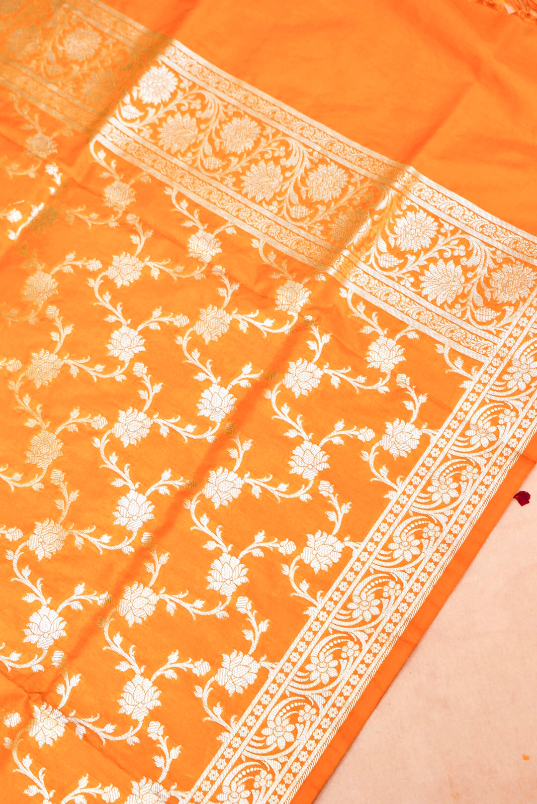 Yellow Haldi Ceremony Banarasi Silk Bootidar Suit with Jaal Dupatta
