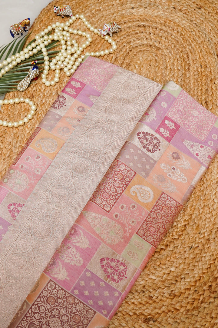 Handwoven Banarasi Pure Katan Silk Meenakari Rangkat Saree