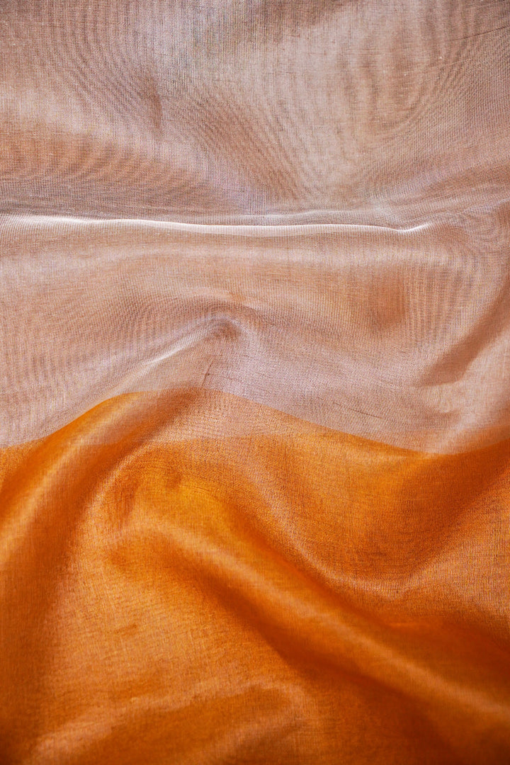 Handwoven Banarasi Golden and Silver Tissue Silk Fabric