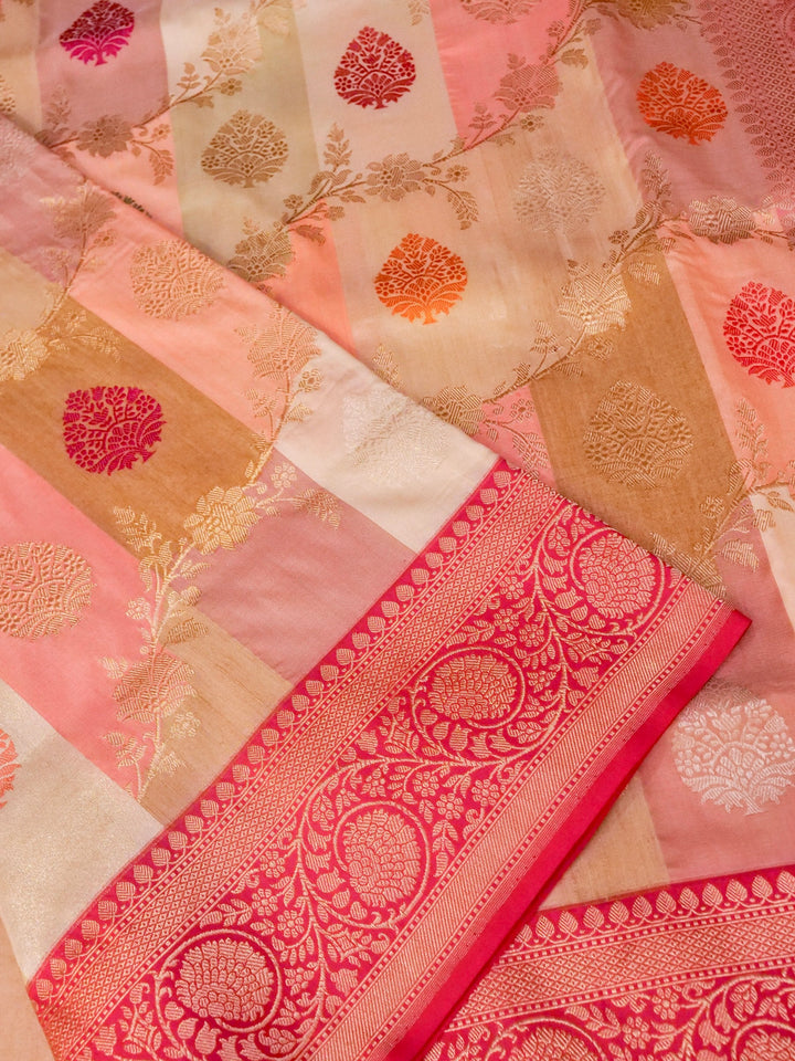 Handwoven Banarasi Kadwa Pure Katan Silk Rangkaat Saree View 3