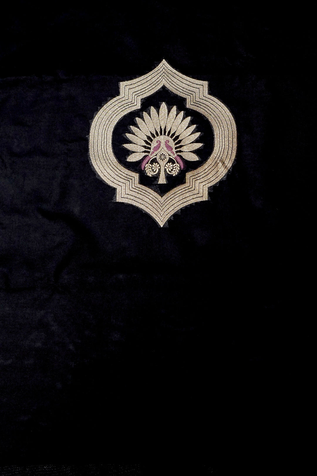 Modal Silk Co-Ord Set Fabric – Royal Sunburst Medallion Weave | Gold Zari &amp; Meenakari Accents