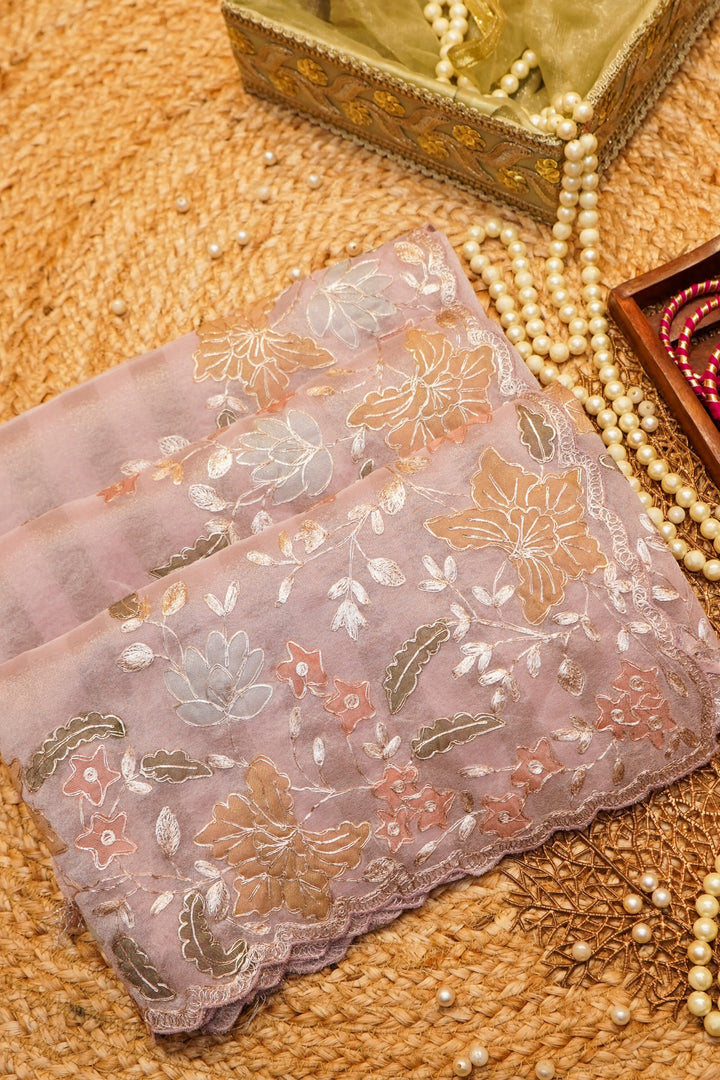 Pure Soft Tissue Saree with Pitta Zari &amp; Placement Hand Painting