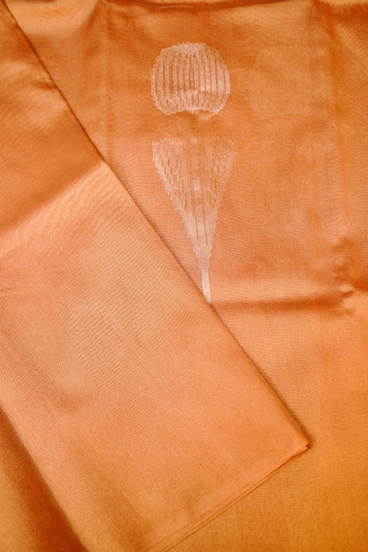 Graceful Rose Gold Sonaroopa Pure Tissue Soft Silk Saree