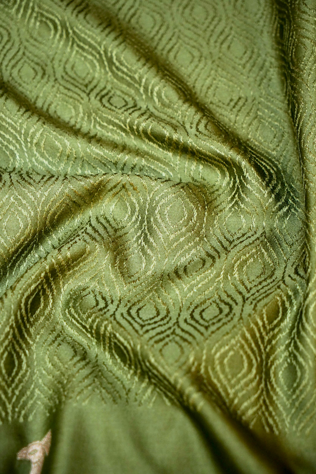 Ethereal Beauty in Pastel Banarasi Mashru Silk Saree with Tanchoi Weave & Bird Motif Border