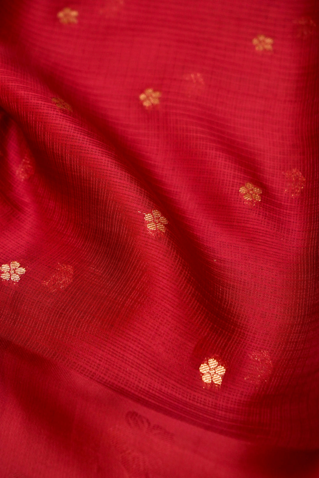 Maroon Banarasi Kota Bridal Saree with Silk Border &amp; Paithani Inspired Weaving