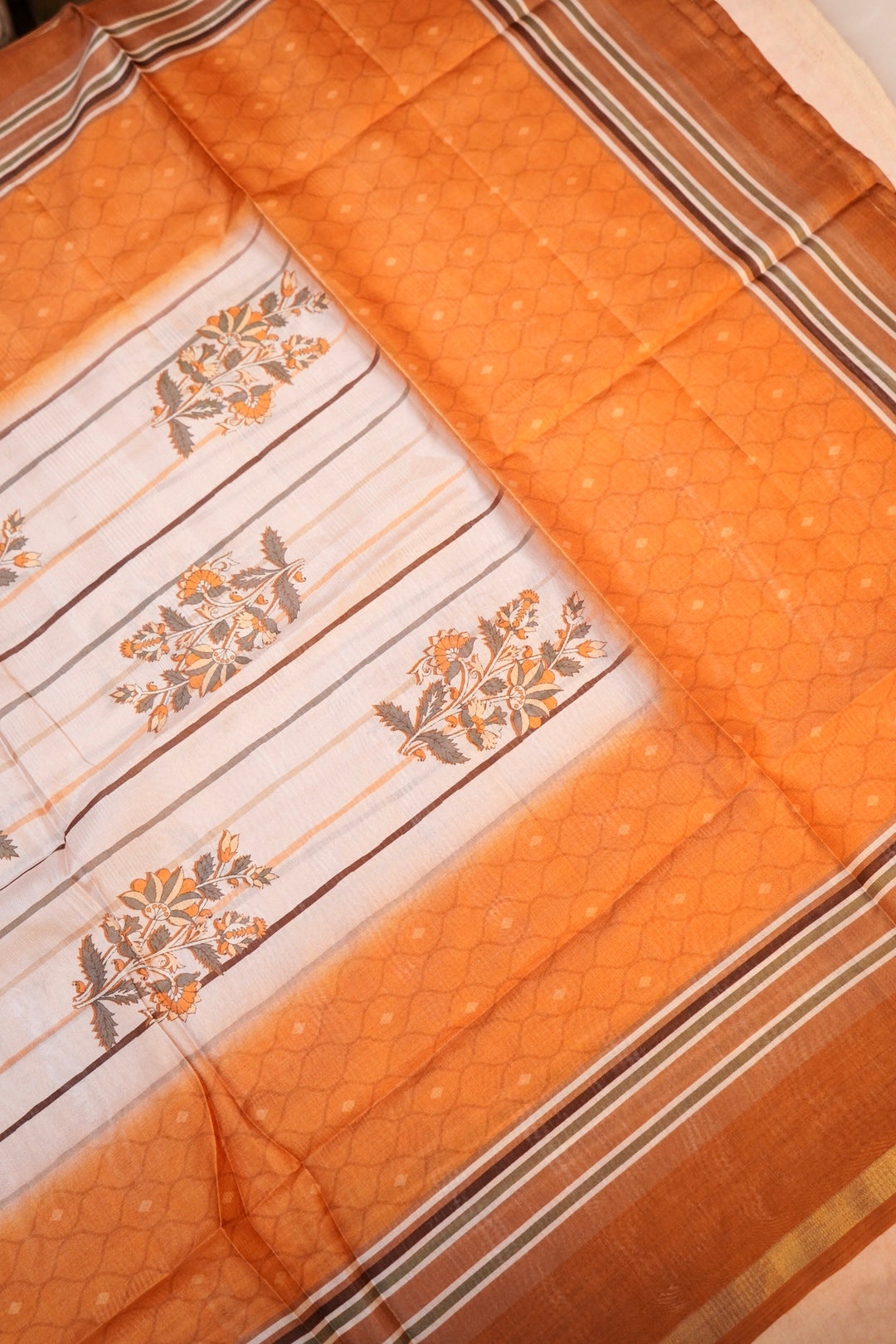 Banarasi Chanderi Tussar Silk Suit Perfect for Haldi Ceremony