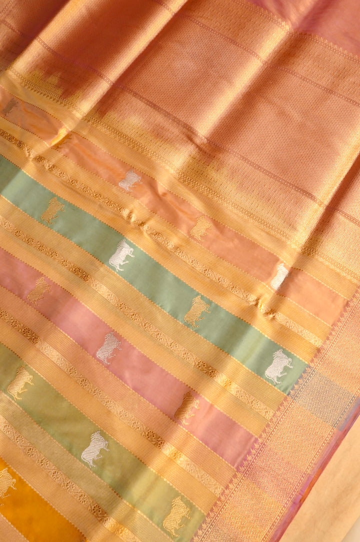 Nandini – Handwoven Rangkat Banarasi Pure Organza Tissue Silk Saree