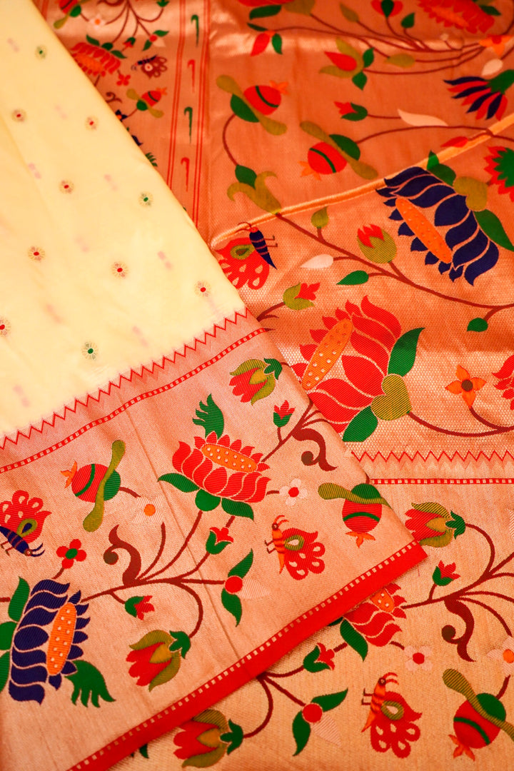 Banarasi Silk Saree with Paithani Inspired Weaving Pattern