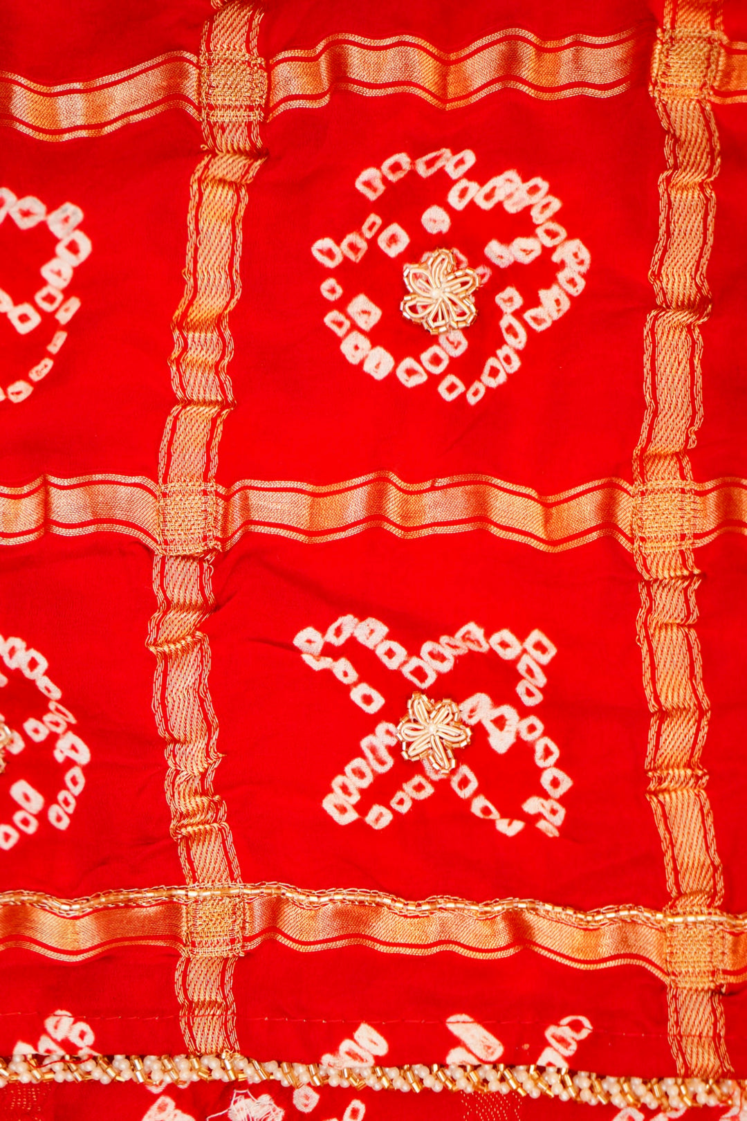 Golden Pure Tissue Saree with Multicolor Patchwork Embroidered Border