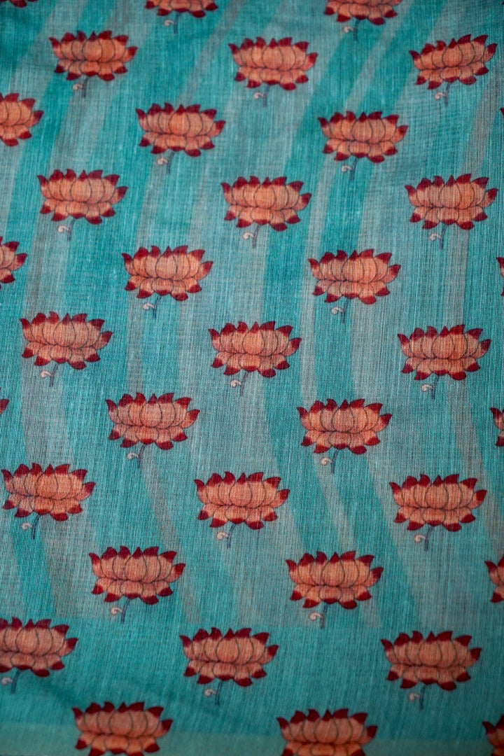 Kota Check Saree with Aari Tari Work Multicolor Leheriya Kalamkari Pichwai Pallu Blouse