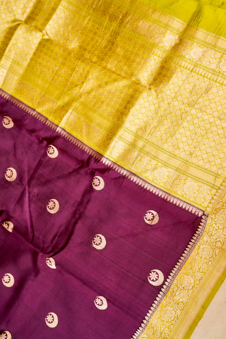 Sonakshi Sinha Inspired Chand Tara Pure Banarasi Katan Silk Saree View 2