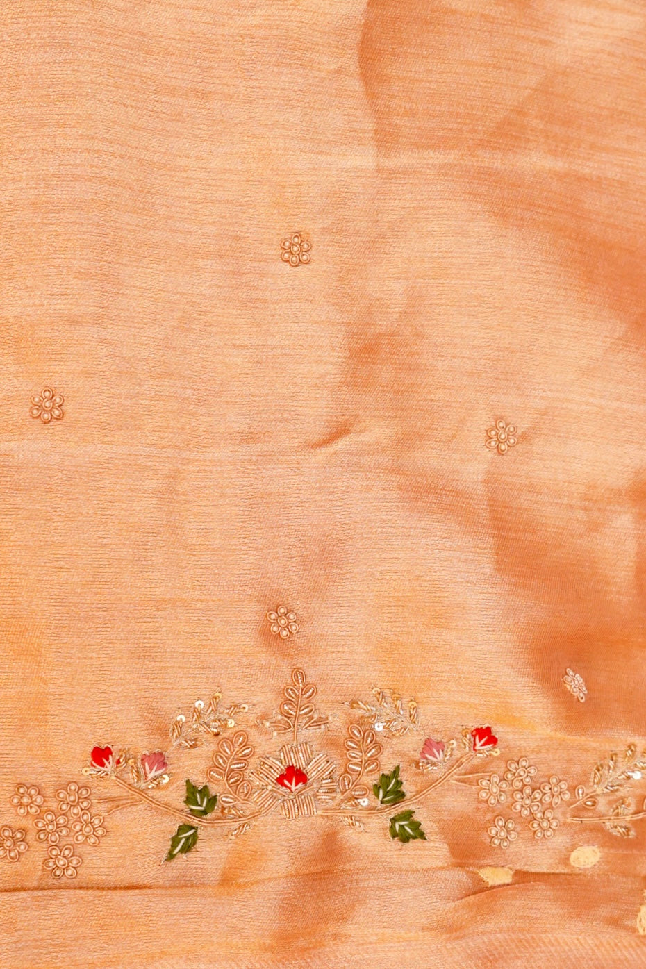 Banarasi Brocade Silk Saree with Zardozi Meenakari Hand Embroidery & Scallop Border