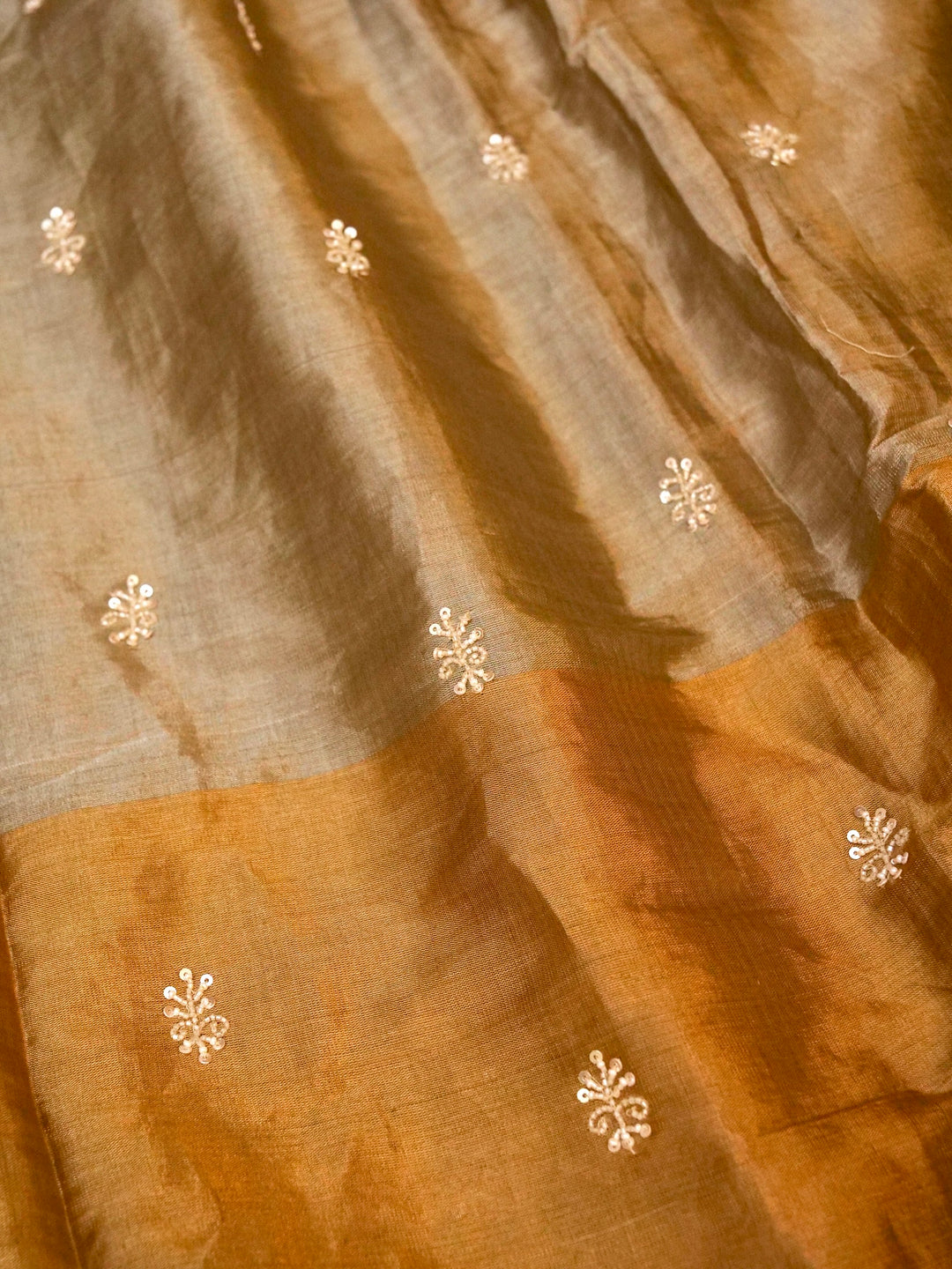 Handwoven Banarasi Pure Katan Tissue Silk Saree with Zardozi and Pearl Work