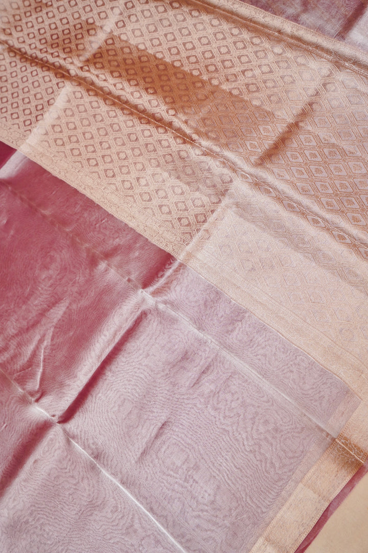Pink Majesty Pure Banarasi Brocade Katan Silk Saree View 2