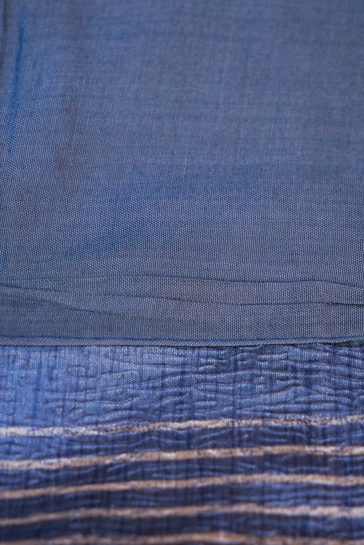 Graceful Light Blue Banarasi Crush Tissue Silk Suit Set