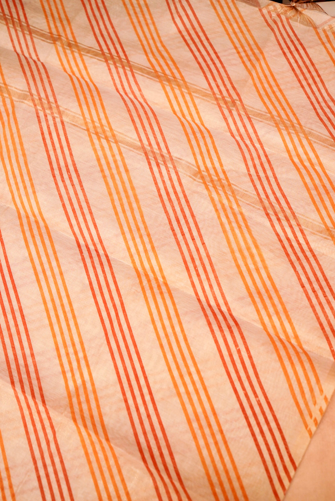 Rose Gold Pure Chanderi Tissue Silk Suit with Handcrafted Elegance