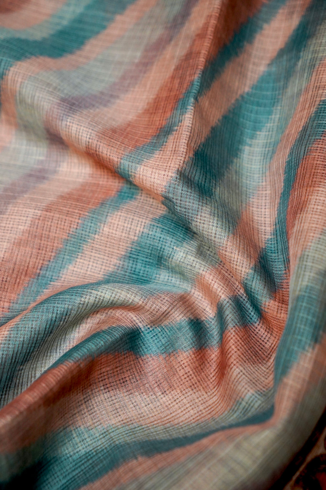 Royal Kota Saree with Aari Tari Multi Color Leheriya Design Artistic Kalamkari Pallu View 2