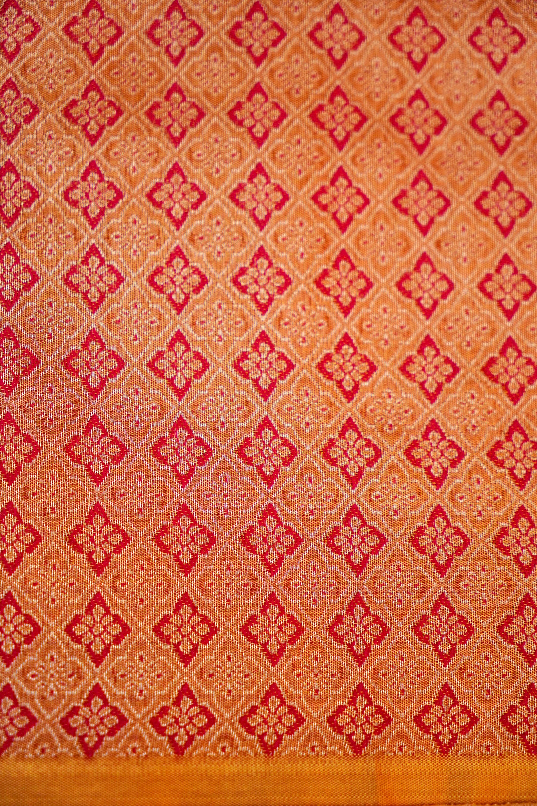 Rose Gold Banarasi Tissue Silk Saree with Zari Nandi Motifs